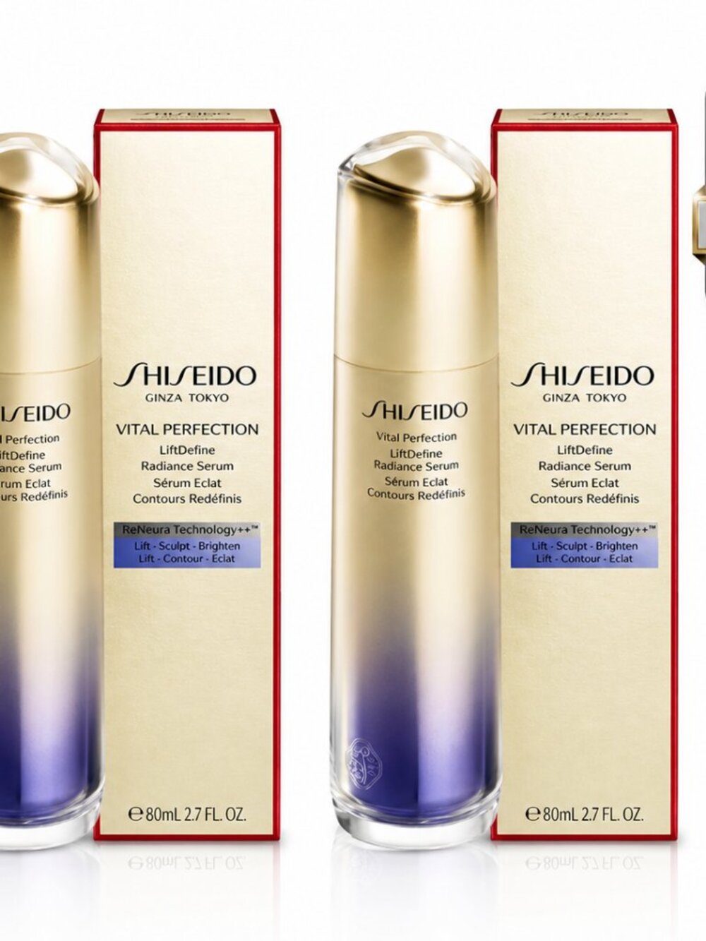 2 PACK Shiseido Vital Perfection LiftDefine Radiance Serum 80ml / 2.7 FL. OZ New